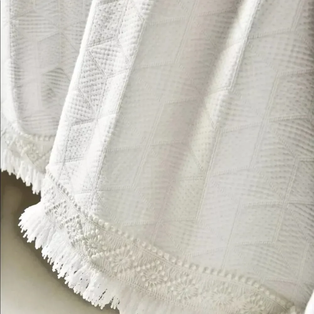 Anthropologie Duvet Diamond Fringe button closure - Picture 3 of 4